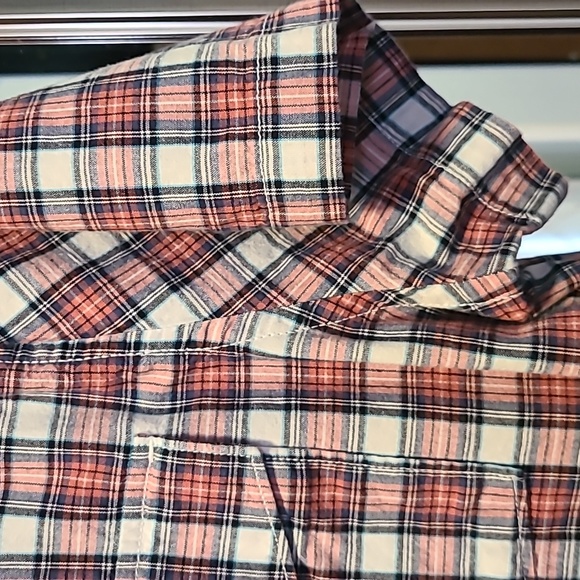 ROEBUCK & CO. MENS BIG AND TALL SHORT SLEEVE FRONT SNAP RED PLAID SHIRT SIZE XXL - Picture 6 of 8